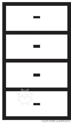 Suspension file cabinet, H1350xW800xD600mm – 1 unit C+P 