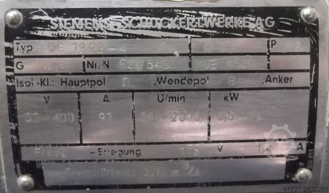 Electric motor 0.55-33 kW 30-2000 Rpm SIEMENS OG1292-4