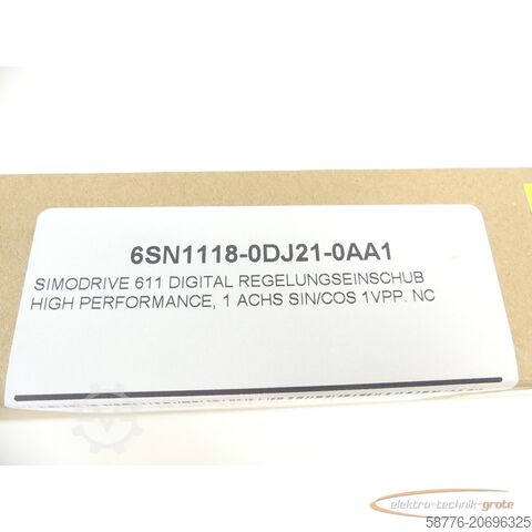 Component Siemens 6SN1118-0DJ21-0AA1 Simodrive SN: ST-UO2058226 - generalüberholt mit 24 Monaten Gewährleitung!-