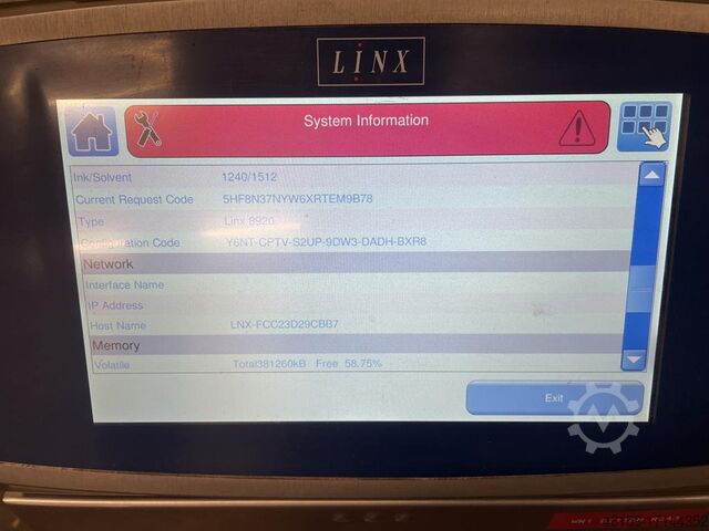 Kontinuierlicher Tintenstrahldrucker LINX 8920