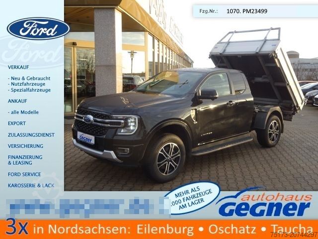 Transporter mit Kipper FORD Ranger Limited Autom EXtraKab 3-S.-Kipper 360Kam