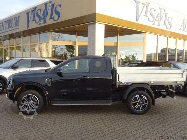 Transporter mit Kipper FORD Ranger Limited Autom EXtraKab 3-S.-Kipper 360Kam