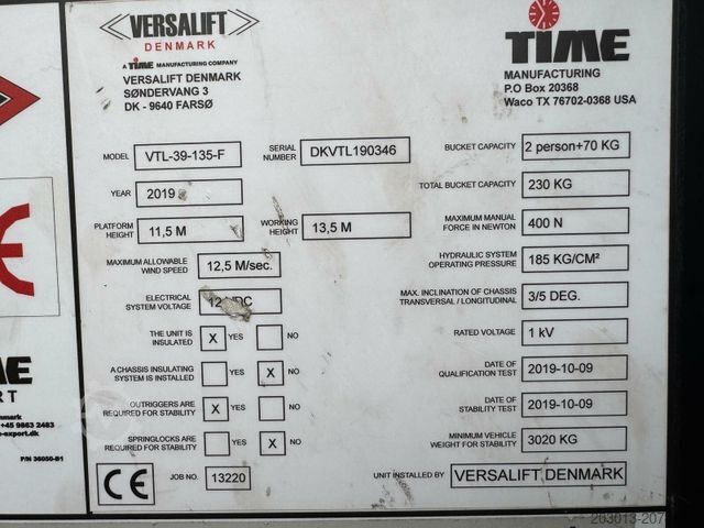 LKW mit Hubarbeitsbühne MERCEDES-BENZ Sprinter 316 CDI mit Versalift VTL-39-135