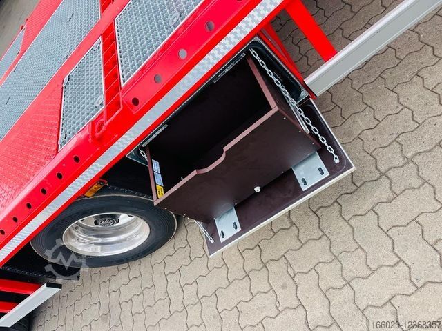 Working platform semitrailer  Wiese Stufensattel Tieflader mit Kran Fassi F545