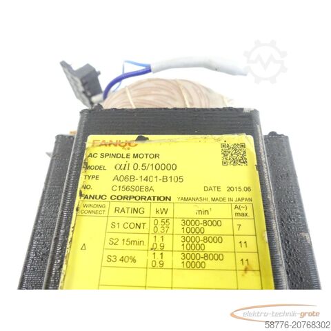 Steuerung Fanuc Stator für A06B-1401-B105 AC Spindle Motor SN: C156S0E8A