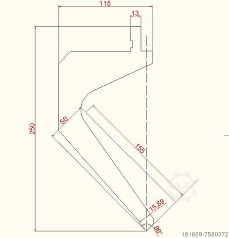 Press brake tool for Amada/Promecam Cnstamp Gooseneck punch H250mm/260mm