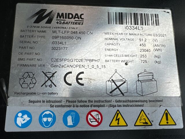 3-wheel forklift DOOSAN B15T-7/2021y./ Lithium battery/New price