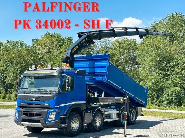 Truck mounted crane VOLVO FMX * Kipper 5,75m *PK 34002-SH F/FUNK *8x4