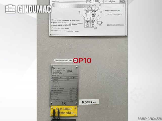 EMAG VSC 200 TWIN OP 10 EMAG VSC 200 TWIN OP 10