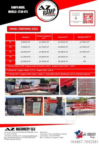 LOADING RAMP AZ RAMP - STAR OTC 8 T AZ RAMP STAR OTC 8T