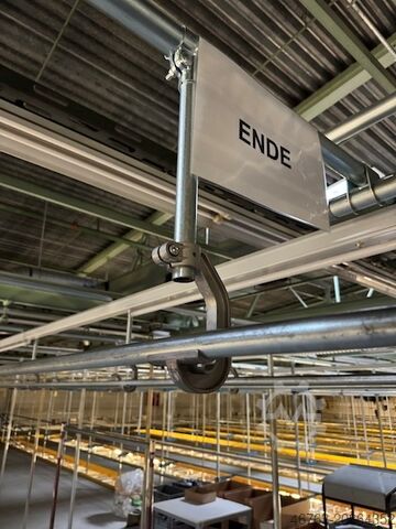 High-bay warehouse SSI Schäfer Rundrohrhängebahn