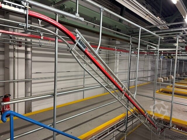 High-bay warehouse SSI Schäfer Rundrohrhängebahn