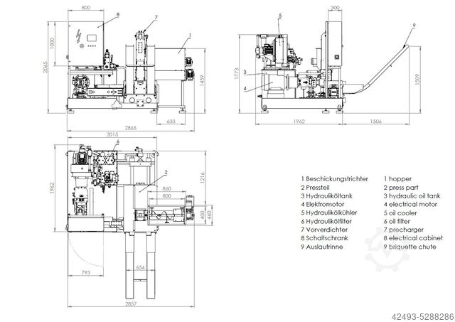 Briquetting press RUF Serie R2