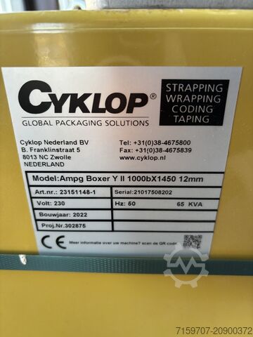 Umreifungsmaschine Cyclop Ampg Boxer y II 1000bx1450 12mm