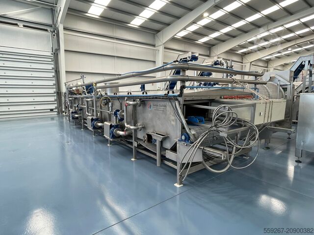 Stainless steel in-line cooling tunnel  