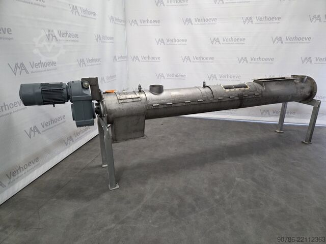 Stainless steel inline mixer with mixing screw, paddle mixer  