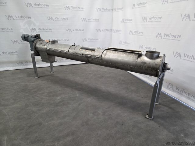 Stainless steel inline mixer with mixing screw, paddle mixer  