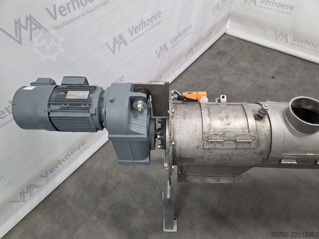 Stainless steel inline mixer with mixing screw, paddle mixer  