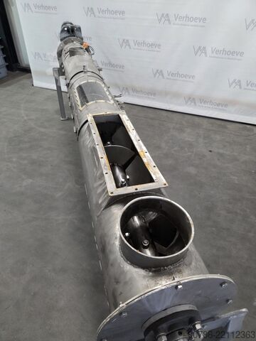 Stainless steel inline mixer with mixing screw, paddle mixer  