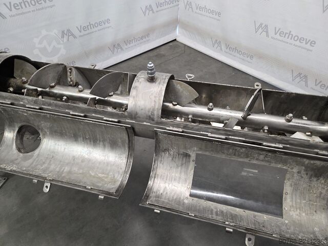 Stainless steel inline mixer with mixing screw, paddle mixer  