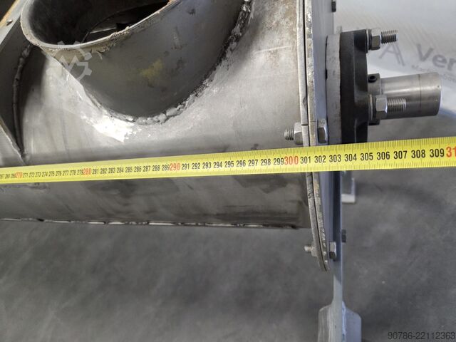 Stainless steel inline mixer with mixing screw, paddle mixer  