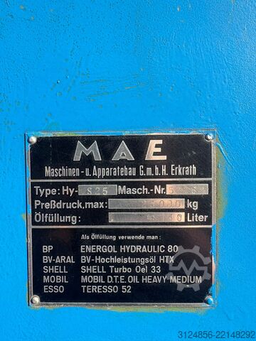 25 ton hydraulic press MEA HY-S25