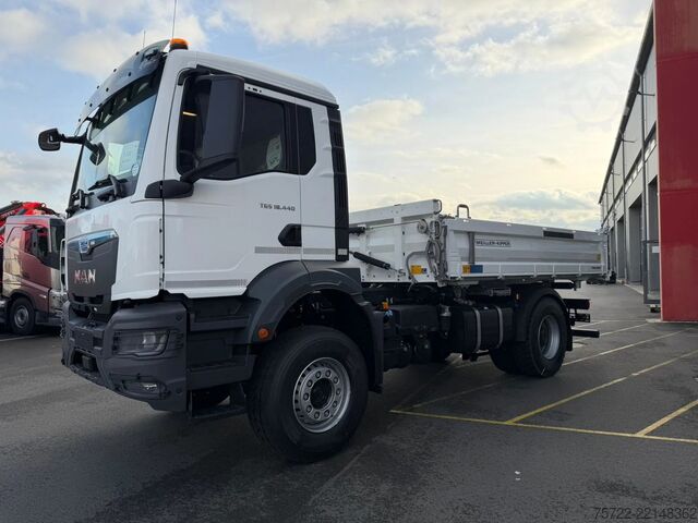 3-sided tipper MAN TGS 18.440 4x2 BL MEILLER Krankipper Palfinger