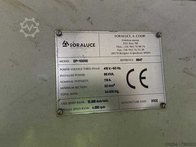 Travelling Column Milling Machine Soraluce SP10000