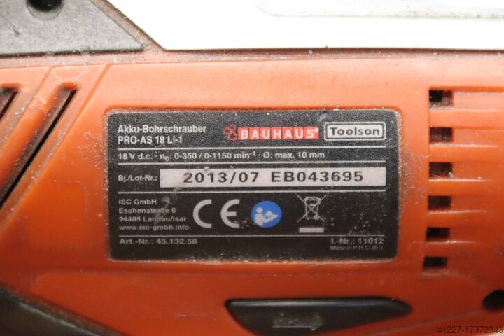 Akku Bohrschrauber Bauhaus Toolson PRO-AS 18 Li-1