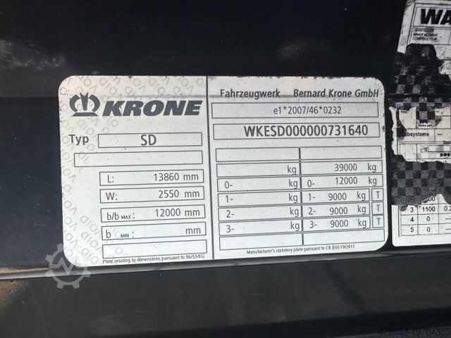 Box semitrailer KRONE DryLiner / Textil / Mega **2 x Auf Lager**