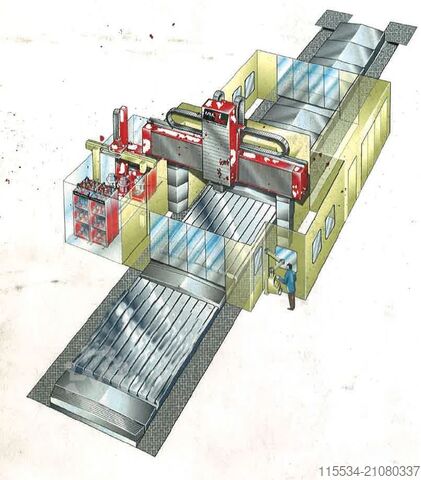 Portalfräsmaschine mit fahrbarem Querbalken WALDRICH COBURG MULTITECH 3500 FT