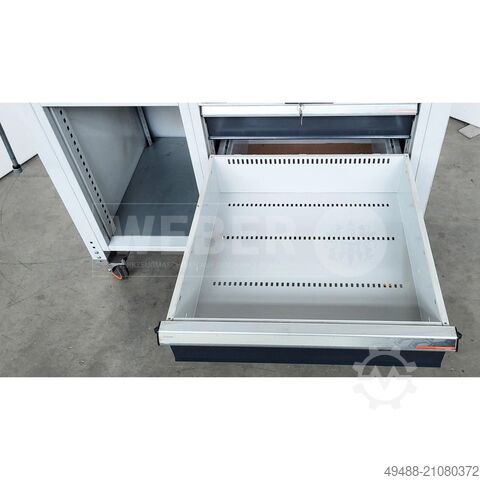 Werkbank mit Rollen und mit Schraubstock Garant Werkbank