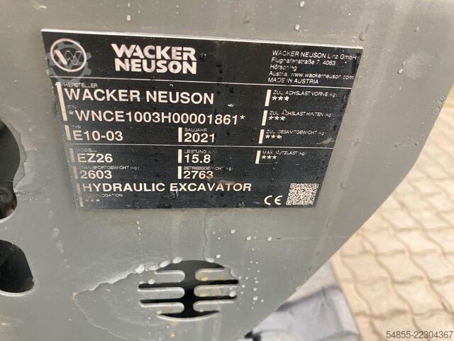 Mini excavator Wacker Neuson EZ26