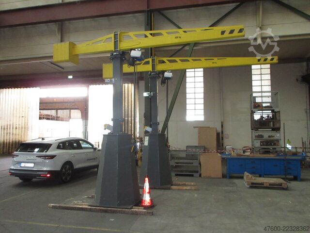 Slewing jib crane Column-mounted slewing jib crane Traveling crane Kaltenbach WKSL Drehkran Hallenkran Kran mobiler Schwenkkran 600KG 3,1m Kettenzug
