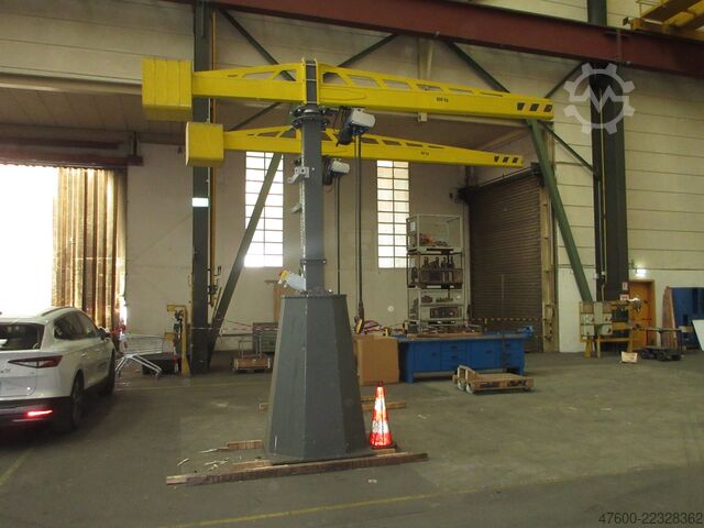 Slewing jib crane Column-mounted slewing jib crane Traveling crane Kaltenbach WKSL Drehkran Hallenkran Kran mobiler Schwenkkran 600KG 3,1m Kettenzug