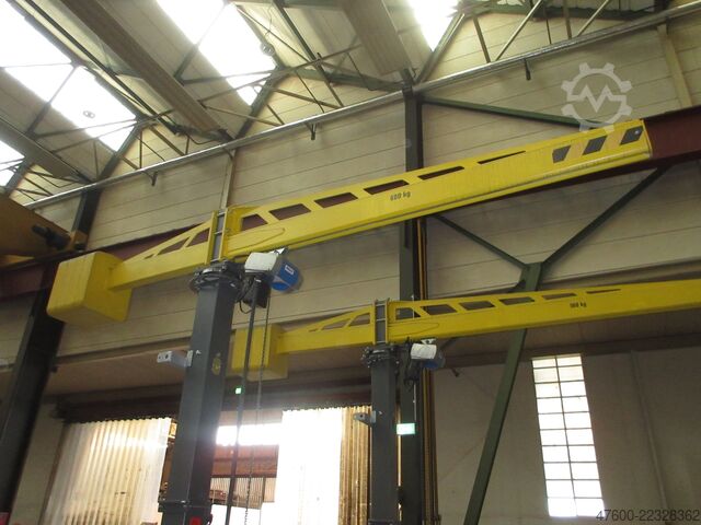 Slewing jib crane Column-mounted slewing jib crane Traveling crane Kaltenbach WKSL Drehkran Hallenkran Kran mobiler Schwenkkran 600KG 3,1m Kettenzug