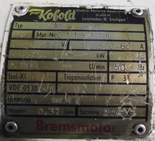 Gear motor 0.25 kW 110 rpm Kobold KOD425maS59