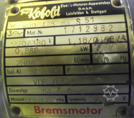 Gear motor 0.25 kW 42 rpm Kobold KOD425maS51