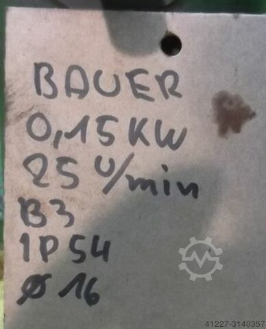 Gear motor 0.15 kW 25 rpm Bauer Kein Typ