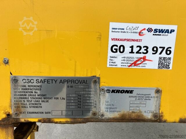 Swap body trailer KRONE Wechselbrücke Koffer