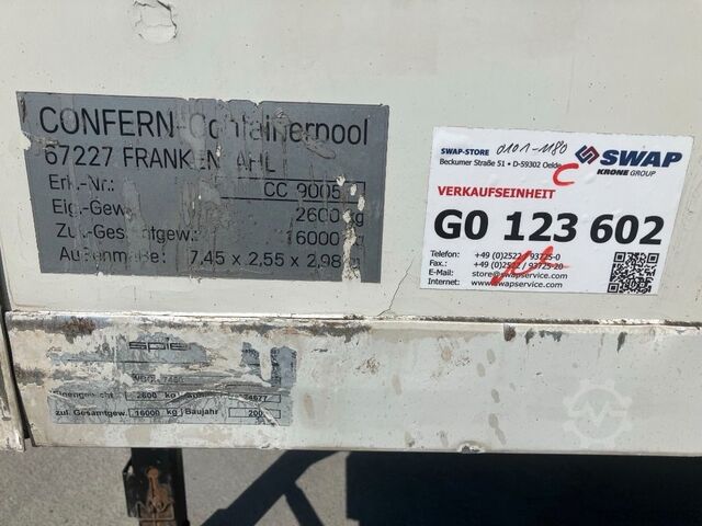 Swap body trailer SPIER Wechselbrücke Koffer