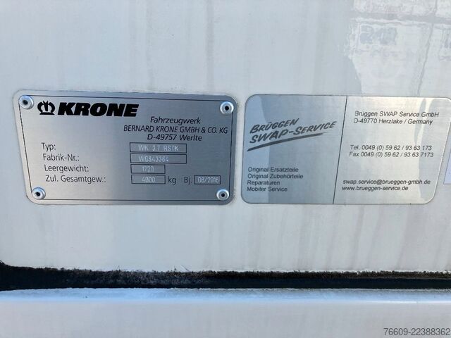 Swap body trailer KRONE Wechselbrücke Koffer