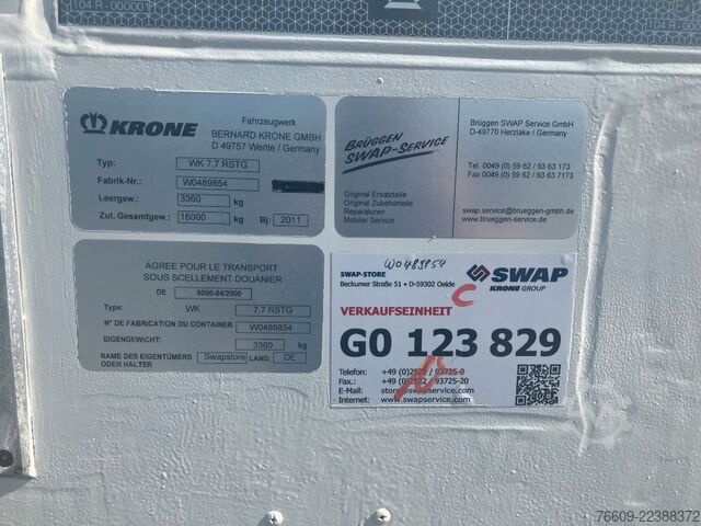 Swap body trailer KRONE Wechselbrücke Koffer
