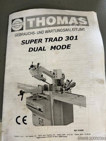 Manual band saw for metal Thomas Super TRAD 301 DUAL MODE