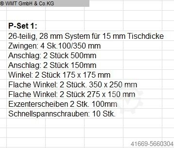 Schweißtisch-Zubehör WMT P-SET 1