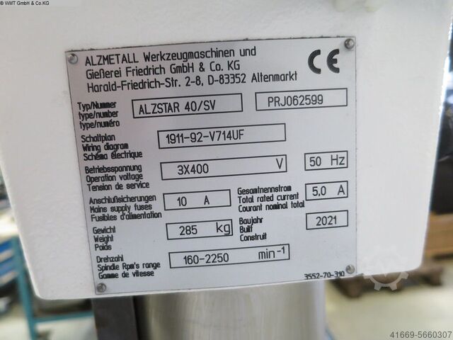 Säulenbohrmaschine ALZMETALL Alzstar 40/SV