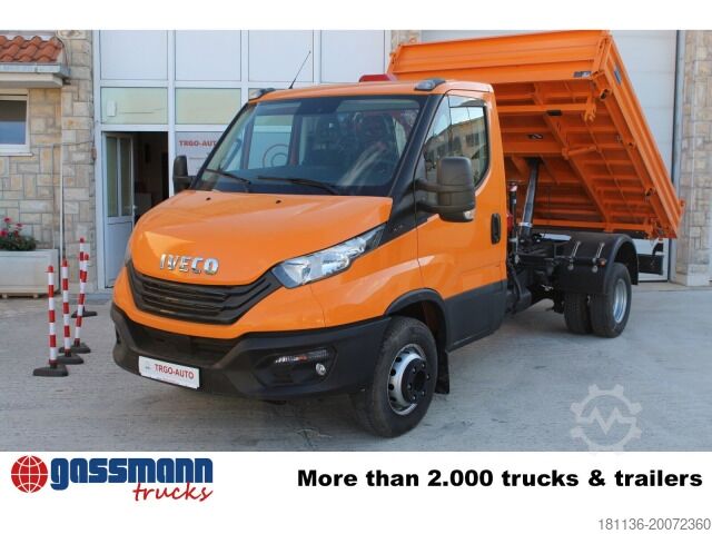 Tipper van Iveco Daily 70C18H 4x2 mit Kran HMF 340-K3, Funk