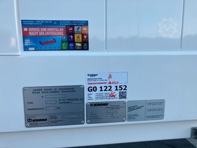 Swap body trailer KRONE Wechselbrücke Koffer