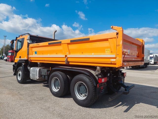 Three-sided tipper truck IVECO AD 260T46 BB Meiller Bordmatik 6x4
