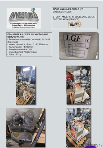 Small lot of 4 machines for aluminium PERTICI Divers machines